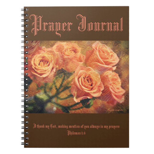 Painted Orange Roses Prayer Journal (Front)