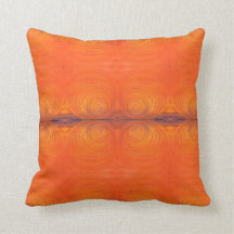 Painted Orange Swirl Pillow