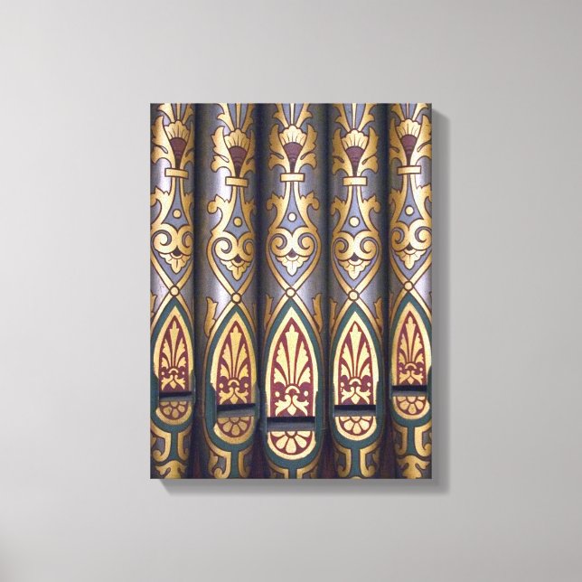Painted organ pipes canvas print (Front)