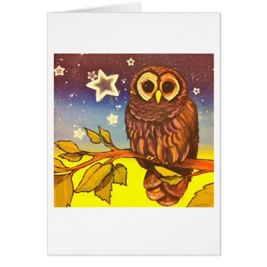 Painted owl Owl you need is love Card