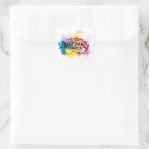 Painted Paint Party Headquarters Stickers