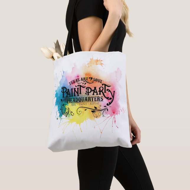 Painted Paint Party Headquarters Tote (Close Up)