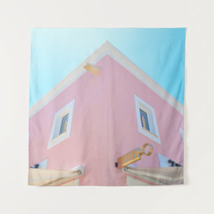 PAINTED PAINTED CONCRETE BUIDING TAPESTRY