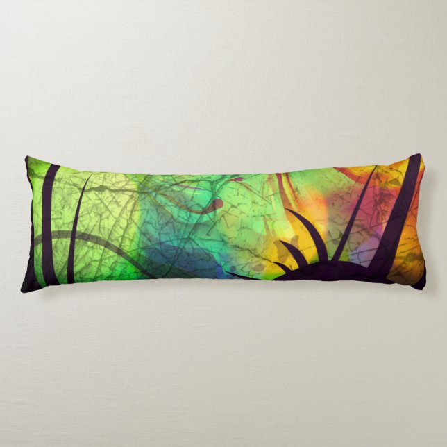Painted Panes Abstract Body Pillow (Front)