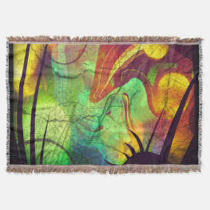 Painted Panes Abstract Throw Blanket