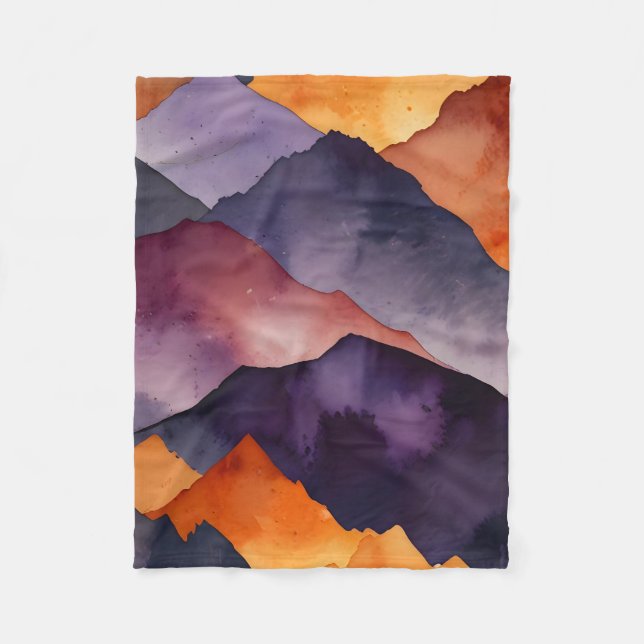 Painted Peaks Fleece Blanket (Front)