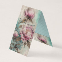 Painted Peonies - Business Card