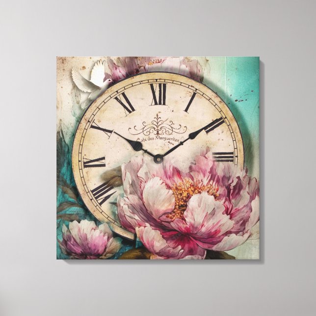 Painted Peonies - Wrapped Canvas (Front)