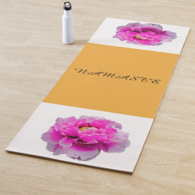Painted Peony Yoga Mat (In Situ)