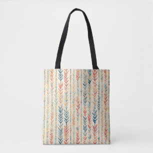 Painted Pine Needle Stripes - Tote Bag