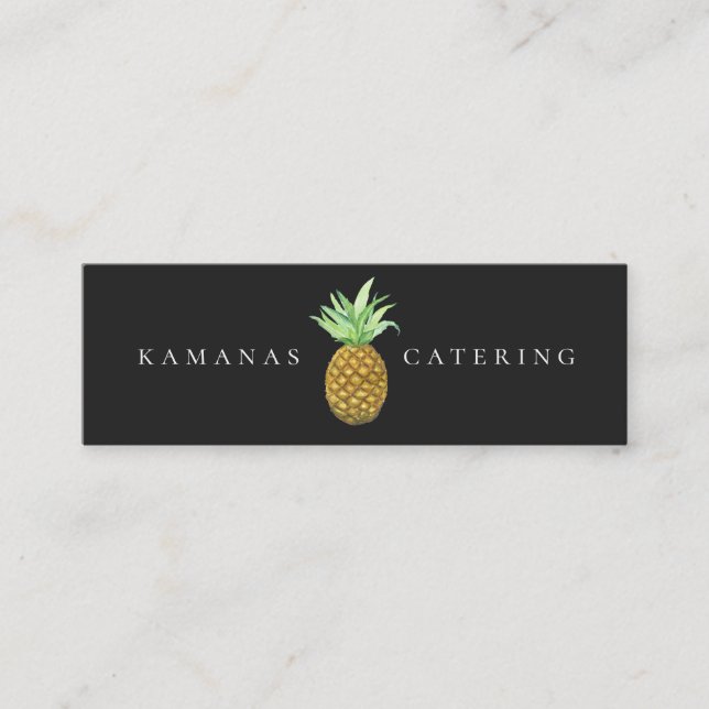 Painted Pineapple Catering Mini Business Card (Front)