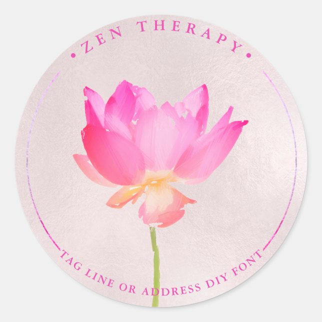 Painted Pink Lotus stickers (Front)