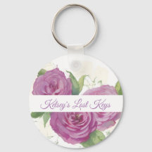 Painted pink, mauve roses on cream personalizable