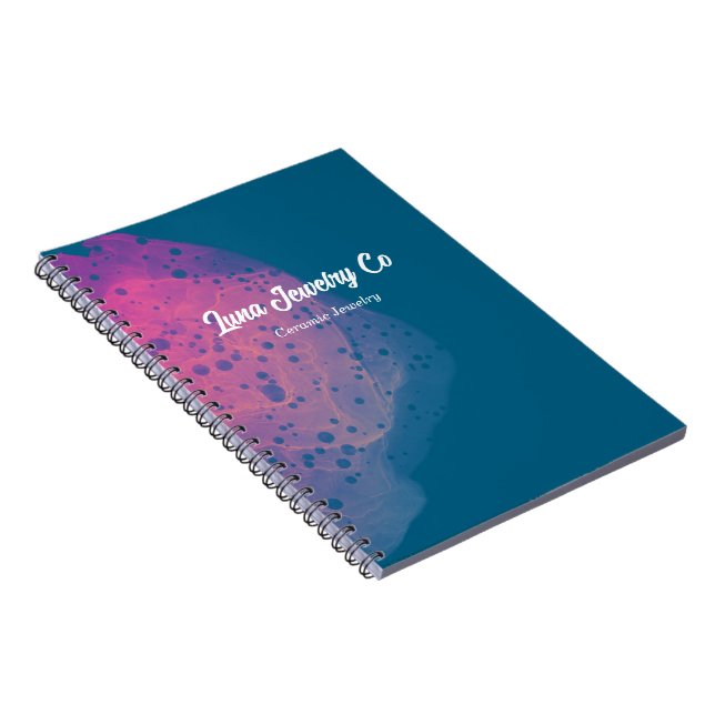 Painted Pink Rainbow Jewellery Business Card Notebook (Right Side)