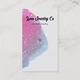 Painted Pink Rainbow Jewellery Pin Business Card