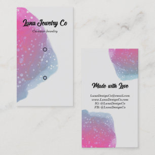 Painted Pink Rainbow Jewellery Two Pins Business Card