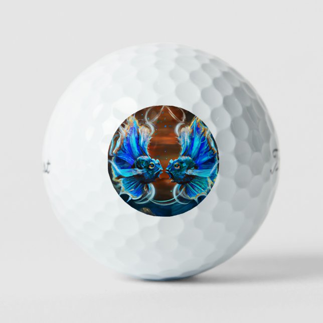 Painted Pisces  Golf Balls (Front)