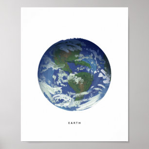 Painted Planet Earth Art Print