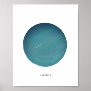 Painted Planet Neptune Art Print