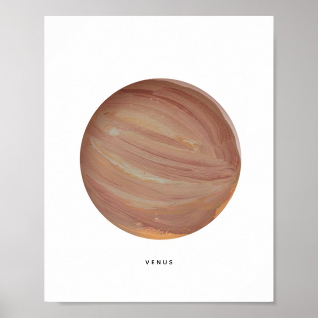 Painted Planet Venus Art Print (Front)
