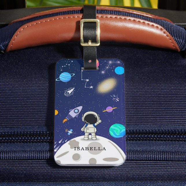 Painted Planets and Name Luggage Tag (Front Insitu 2)
