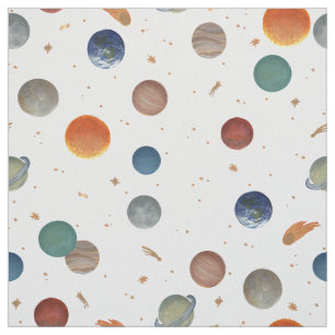 Painted Planets Fabric