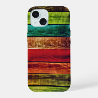 Painted Planks of Wood in Red Green Teal and More