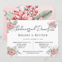 Painted Poinsettia Wedding Rehearsal Dinner