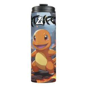 Painted Pokémon Charmander in Volcano Thermal Tumbler