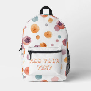 Painted Polka Dot Backpack  Personalised with text
