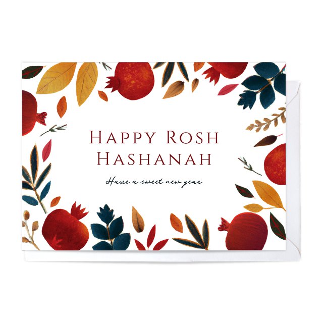 Painted Pomegranates Rosh Hashanah Holiday Card (Creator Uploaded)