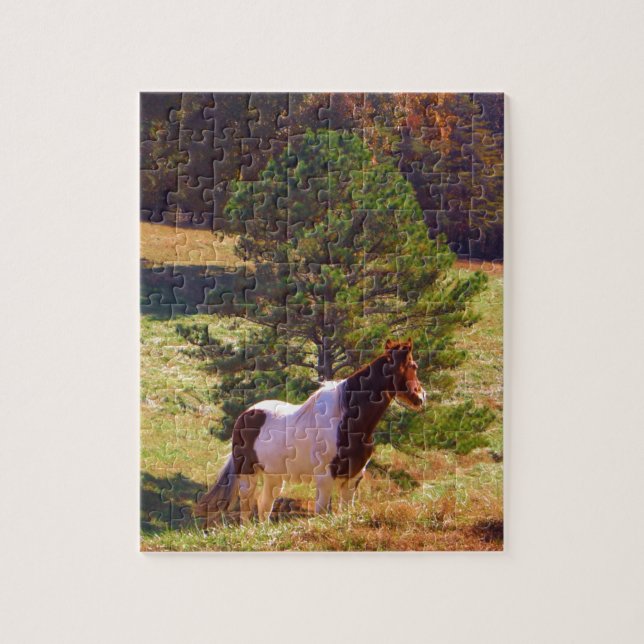Painted Pony  by the Pine Jigsaw Puzzle (Vertical)
