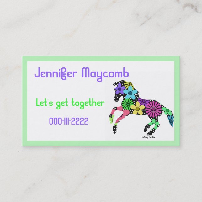 Painted Pony Calling Card (Front)