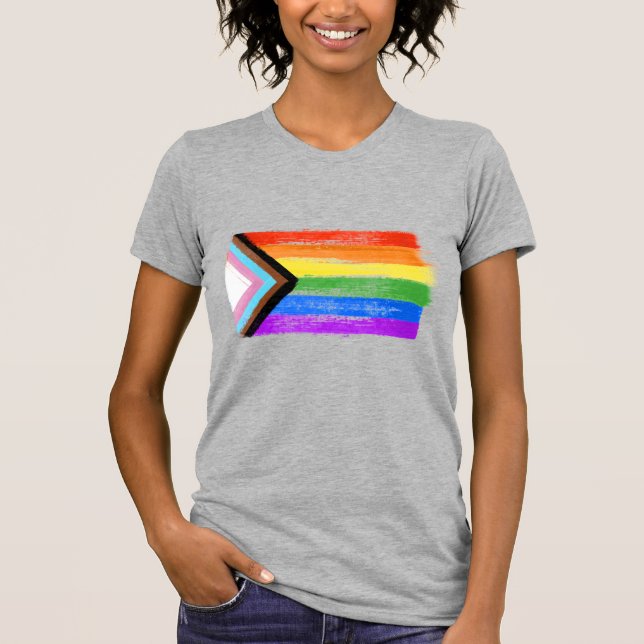 PAINTED PROGRESS PRIDE FLAG T-Shirt (Front)