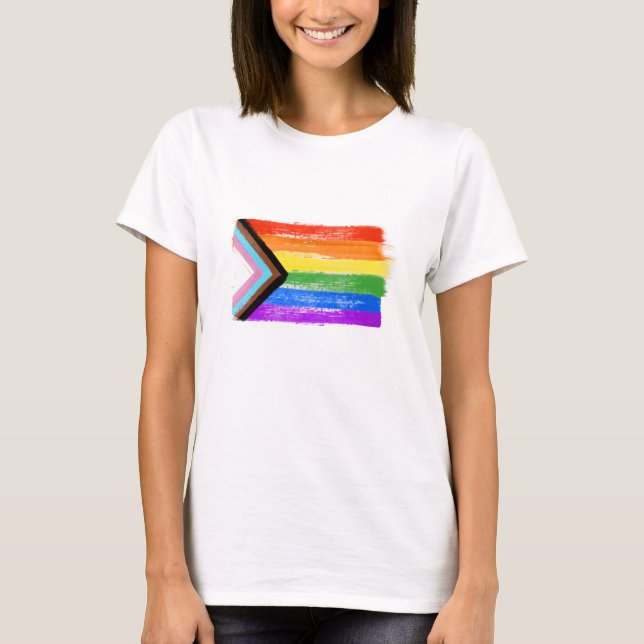 PAINTED PROGRESS PRIDE FLAG T-Shirt (Front)