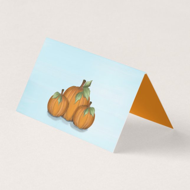 Painted Pumpkins Blank Place Card (Front)