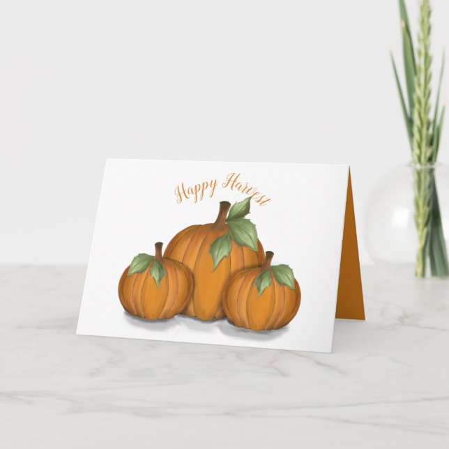 Painted Pumpkins  Card (Front)
