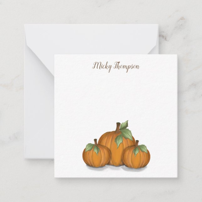 Painted Pumpkins  Note Card (Front)