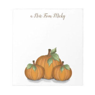 Painted Pumpkins Notepad