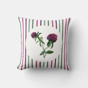 Painted Purple Clover Pillow
