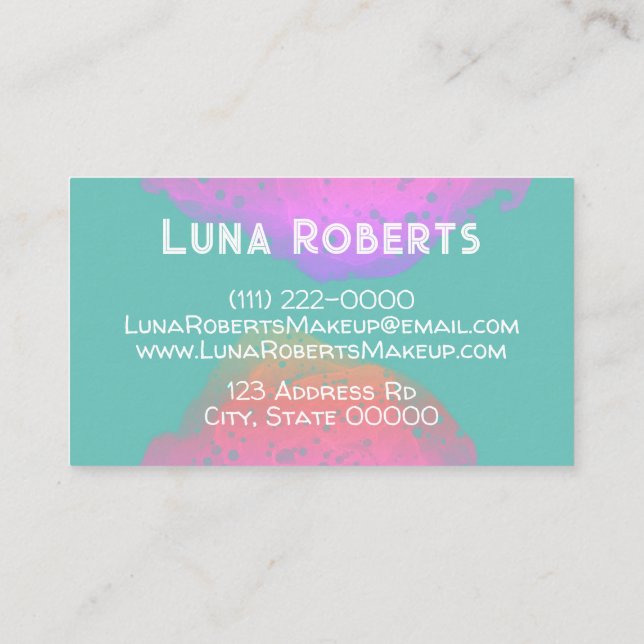 Painted Rainbow Business Card (Back)