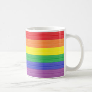 Painted Rainbow Flag Coffee Mug