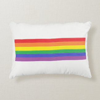 Painted Rainbow Flag Decorative Cushion