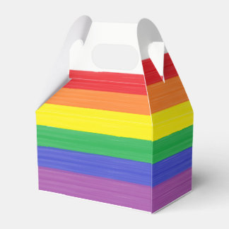 Painted Rainbow Flag Favour Box