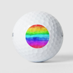 Painted Rainbow Golf Balls