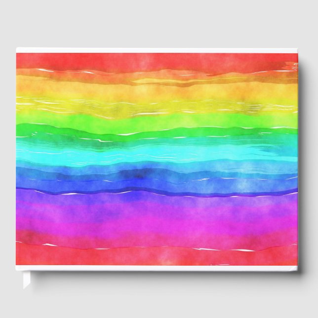 Painted Rainbow Guest Book (Front)
