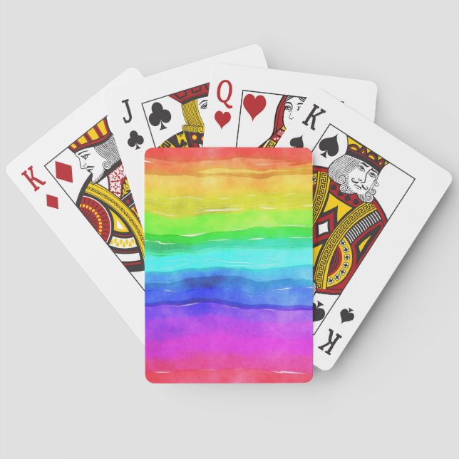 Painted Rainbow Playing Cards (Back)