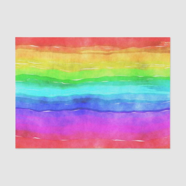Painted Rainbow Tissue Paper (Front)
