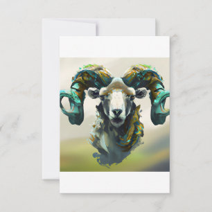 Painted Ram Thank You Card