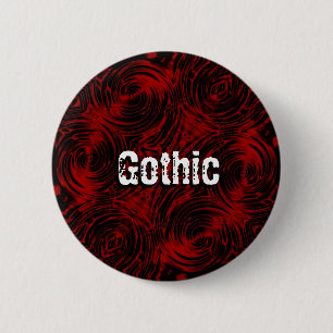 Painted Red Gothic Button
